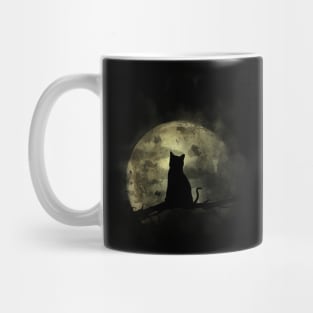 Cat and Moon Mug